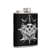 Pirate Skull and Swords, Vinyl Wrapped Flask Heupfles (Rechts)