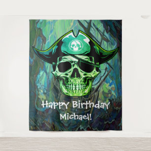 Pirate Skull Birthday Captain Jack Wandkleed