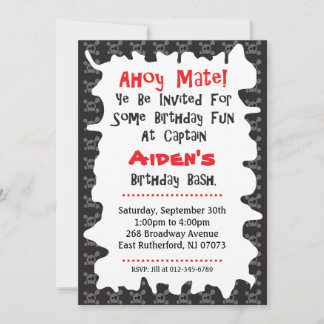 Pirate Skull Birthday Kaart