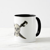 Pirate (Skull) - Black 11 oz Ringer Mok  (Voorkant rechts)