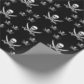 Pirate Skull & Blades Wrapping Paper Cadeaupapier (Hoek)
