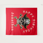 Pirate Skull Botten Achtergrond Wandkleed (Voorkant (horizontaal))