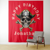 Pirate Skull Botten Achtergrond Wandkleed (In situ)