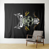 Pirate Skull Botten Achtergrond Wandkleed (In Situ (horizontaal))