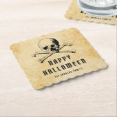  Pirate Skull & Botten Halloween Kartonnen Onderzetters (Gebogen)