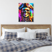 Pirate Skull Canvas Print (Insitu (Slaapkamer))