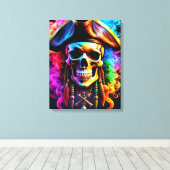 Pirate Skull Canvas Print (Insitu (Houten vloer))