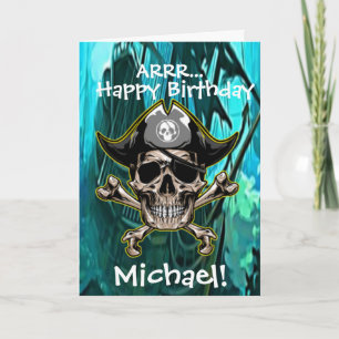 Pirate Skull Capitaine Cross Bones Carte de bateau