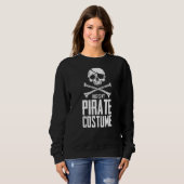 Pirate Skull Costume Humor Statement Buccaneer Oce Trui (Voorkant volledig)