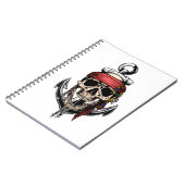 Pirate Skull Cross Botten Anchor Notitieboek (Linkerzijde)