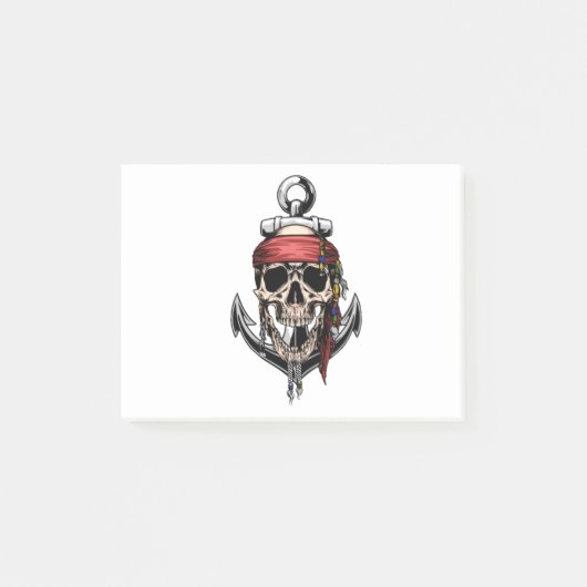 Pirate Skull Cross Botten Anchor Post-it® Notes (Voorkant)
