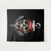 Pirate Skull Cross Botten Anchor Wandkleed (Voorkant (horizontaal))