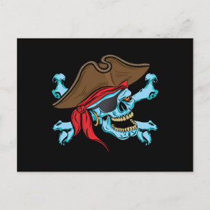 Pirate Skull & Crossbone Briefkaart