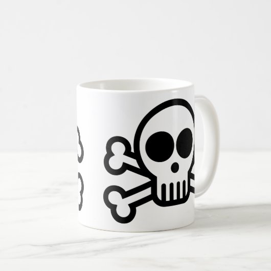 Pirate Skull & Crossbones Coffee Mug - 325 ml (Devant droit)