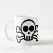 Pirate Skull & Crossbones Coffee Mug - 325 ml (Gauche)