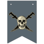Pirate (Skull) - Custom Swallowtail Party Bunting Vlaggetjes (Derde vlag)