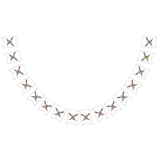 Pirate (Skull) - Custom Swallowtail Party Bunting Vlaggetjes (Alle)