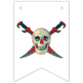 Pirate (Skull) - Custom Swallowtail Party Bunting Vlaggetjes (Tweede vlag)