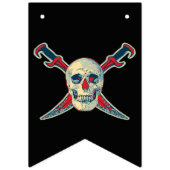 Pirate (Skull) - Custom Swallowtail Party Bunting Vlaggetjes (Derde vlag)