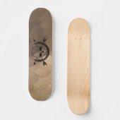 Pirate Skull en Arrow Ccrossbones Skateboard (Voorkant)