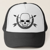 Pirate: Skull en Arrow Crossbones Trucker Pet (Voorkant)