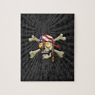 Pirate Skull en Cross Botten Legpuzzel