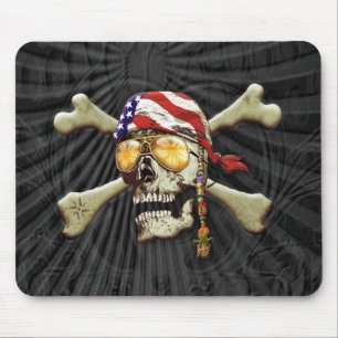 Pirate Skull en Cross Botten Muismat