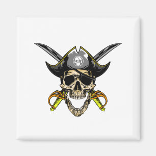 Pirate Skull en Cross Swords Magneet