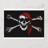 Pirate Skull en Crossbones Briefkaart (Voorkant)