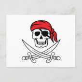 Pirate Skull en Crossbones Briefkaart (Voorkant)