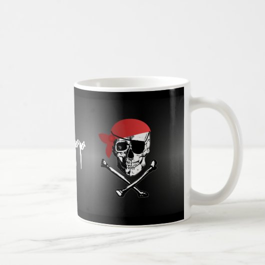 Pirate Skull en Crossbones cup Koffiemok (Rechts)