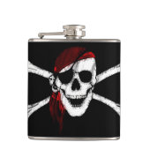 Pirate Skull en Crossbones Heupfles (Voorkant)