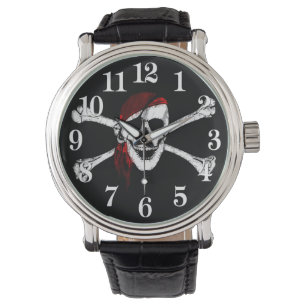 Pirate Skull en Crossbones Horloge