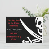 Pirate Skull en crossbones Kaart (Staand voorkant)