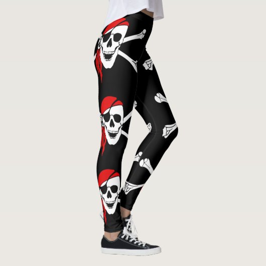 Pirate Skull en Crossbones Leggings (Rechts)