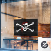 Pirate Skull en Crossbones Raamsticker (Cafe Raam)