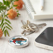 Pirate Skull en Crossbones Sleutelhanger (Zijkant)