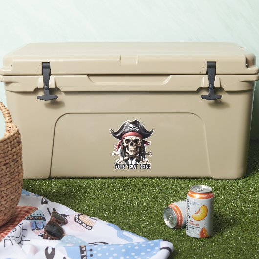 Pirate Skull en Crossbones Sticker (Koeler)