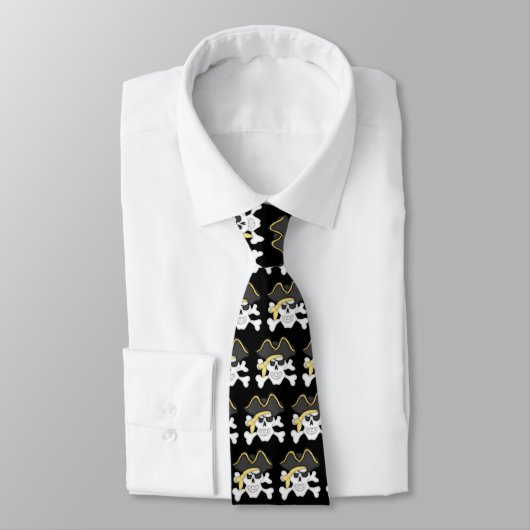 Pirate Skull en Crossbones Stropdas (Gebonden)