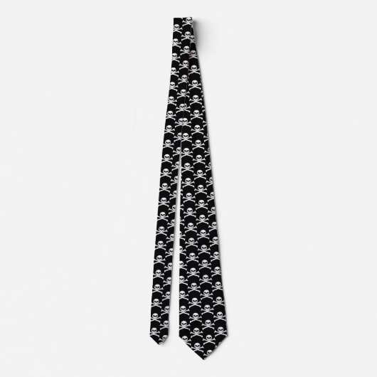 Pirate Skull en Crossbones Stropdas (Achterkant)
