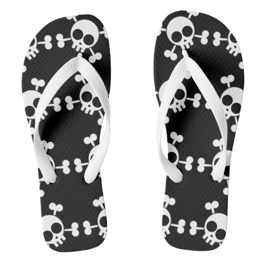 Pirate Skull en Crossbones Teenslippers (Voetbed)