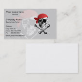Pirate Skull en Crossbones Visitekaartje (Voorkant / Achterkant)