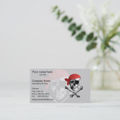 Pirate Skull en Crossbones Visitekaartje (Staand voorkant)