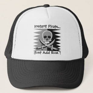 Pirate Skull en Crossbones - Voeg gewoon Rum toe! Trucker Pet