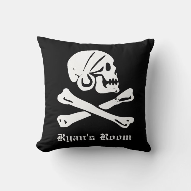Pirate Skull en Crossed Botten Kussen (Voorkant)