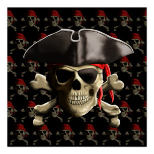 Pirate Skull en Pet Perfect Poster