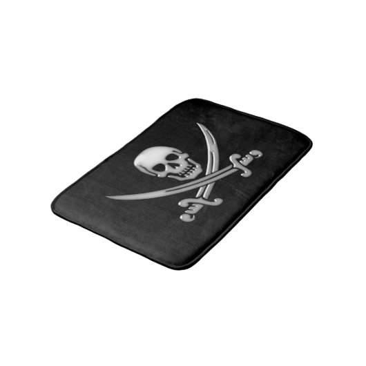 Pirate Skull en Sword Crossbones Badmat (Gekanteld)