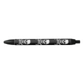 Pirate Skull en Sword Crossbones Blauwe Inkt Pen (Voorkant)