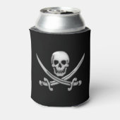 Pirate Skull en Sword Crossbones Blikjeskoeler (Blikje Achterkant)