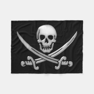 Pirate Skull en Sword Crossbones (TLAPD) Fleece Deken